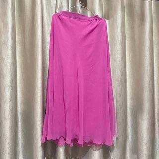 rok pink panjang bukan hnm uniqlo stradivarius bershka
