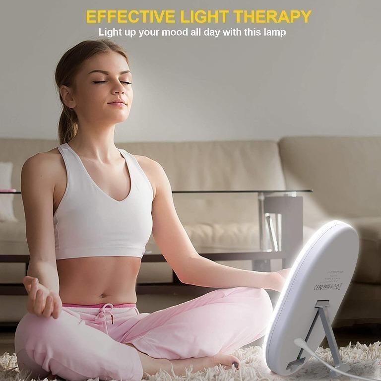 SAD Lamp, GeMoor Sad Light Therapy Lamp, 10000 Lux Sad Light Box with 3 ...