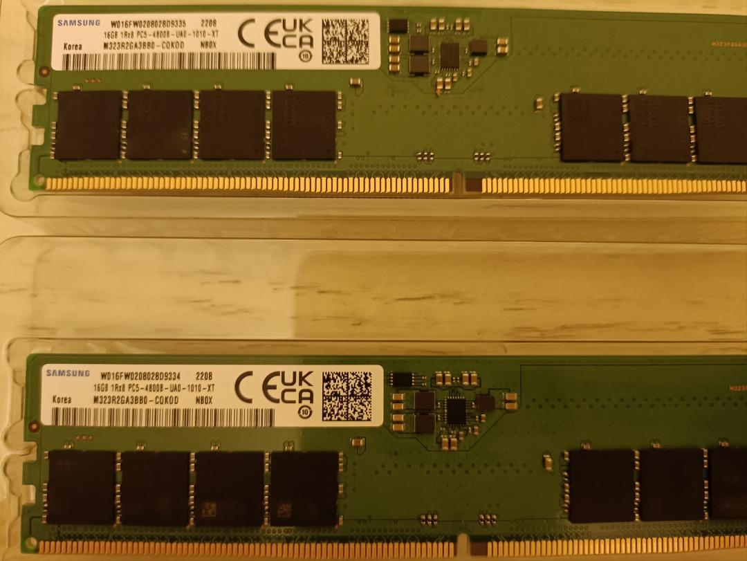 賣三星Samsung 連號DDR5-4800 U-DIMM 32GB Kit ddr5 ram 記憶體