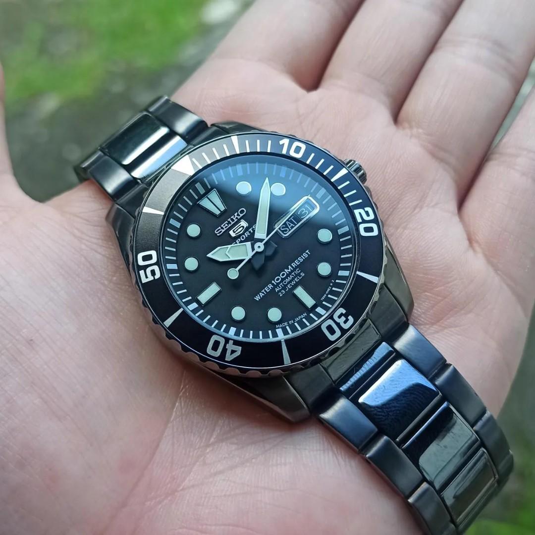 Seiko 5 Sports - Black PVD Sea Urchin SNZF21J1 - Rare & Discontinued, Men's  Fashion, Watches & Accessories, Watches on Carousell