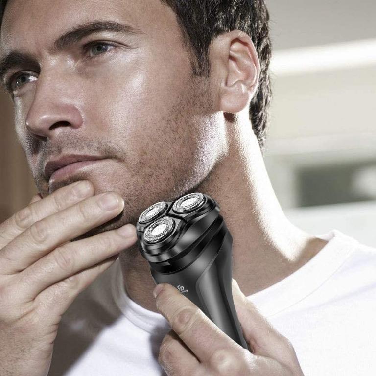 SID Black Electric Men's Rotary Shaver, Cordless Shavers USB Razor ...