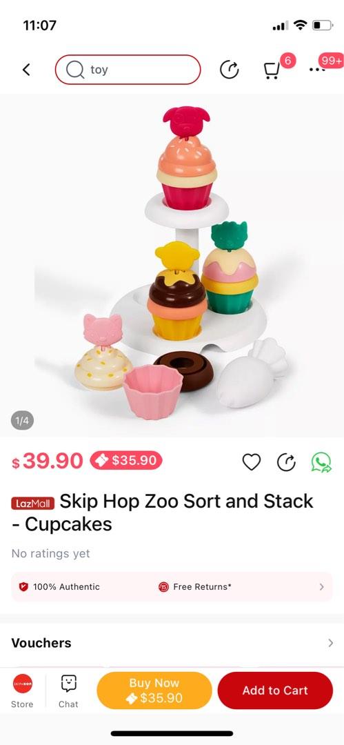 skip hop zoo sort and stack cupcakes