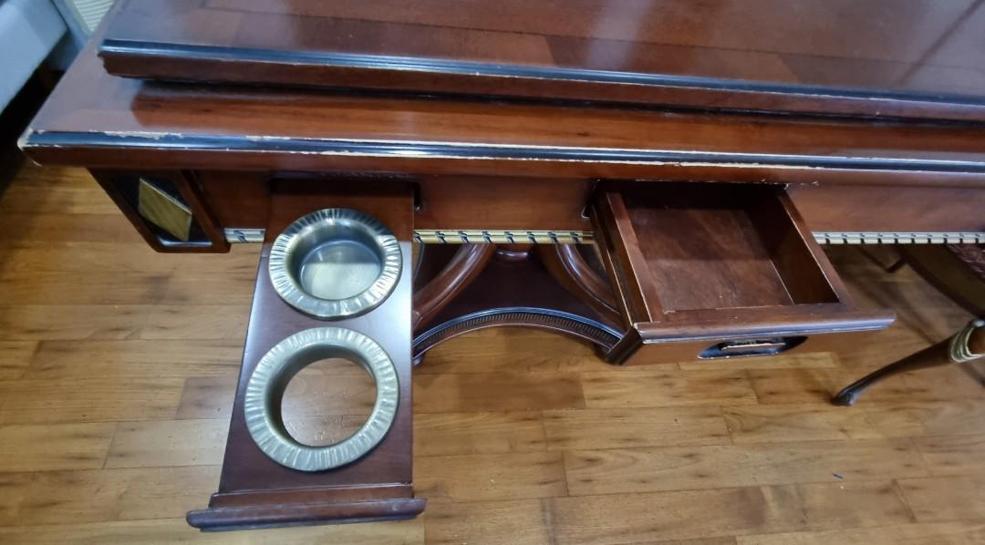 Solid wood Mahjong Table with top cover, Furniture & Home Living