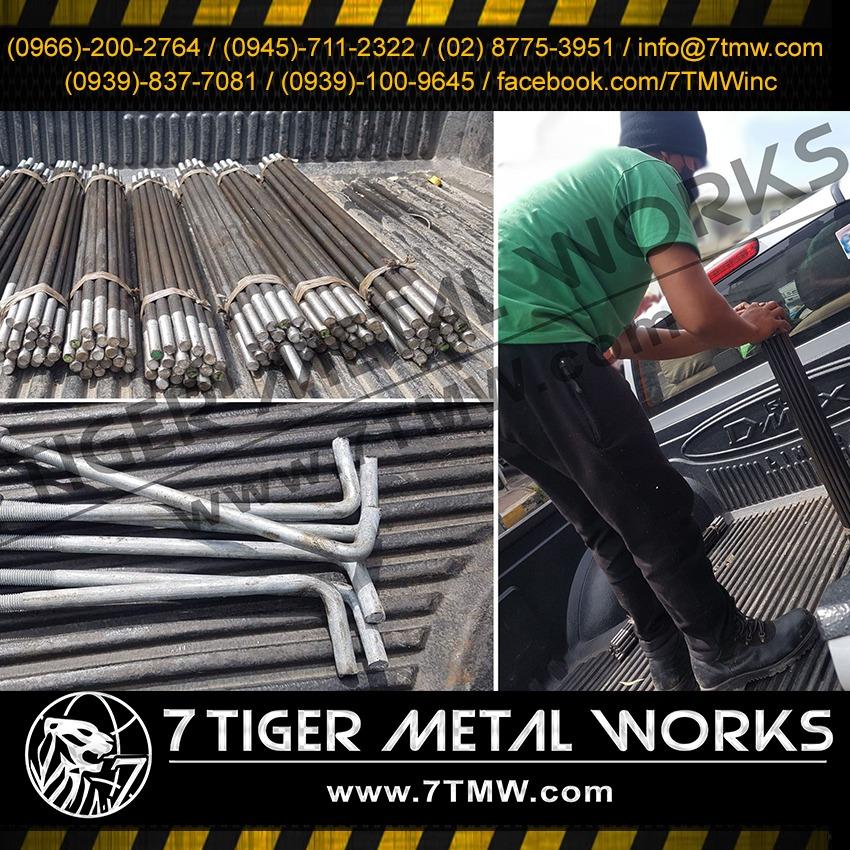 Stud Anchor Bolt With 2 Side Thread Set With Nuts And Washer + HDG Mat