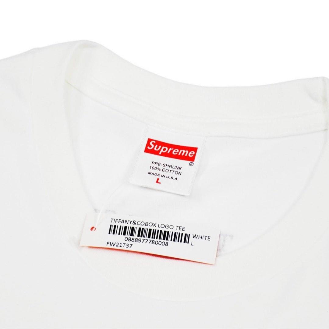 T-shirt Supreme Tiffany & Co. x Box Logo Tee 'White' FW21T37 WHITE
