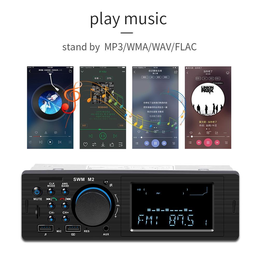 SWM M2 Car Radio Stereo Bluetooth AUX Input Head Unit Receiver (No Box ...