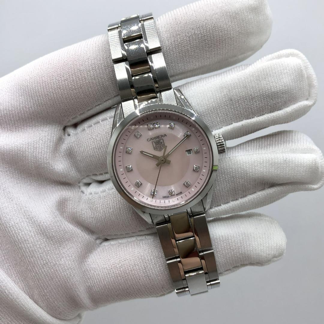 Tag heuer pink mother of pearl watch on sale