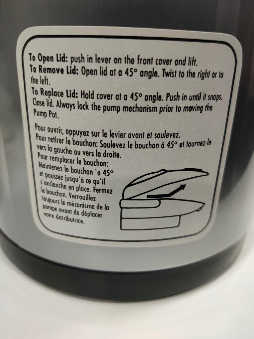 Thermos Coffee Pump Pot, TV & Home Appliances, Kitchen Appliances