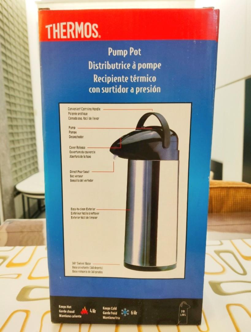 Thermos Coffee Pump Pot, TV & Home Appliances, Kitchen Appliances
