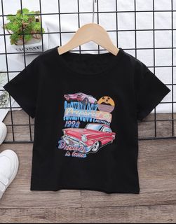 Baby Girl Car & Letter Graphic Tee