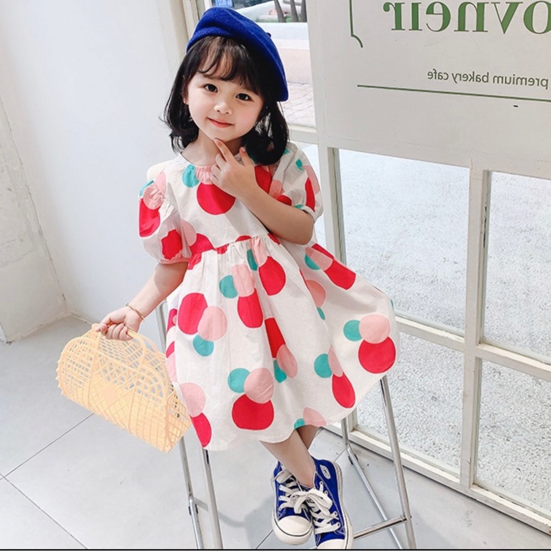 Childrens pink polka cheap dot dresses