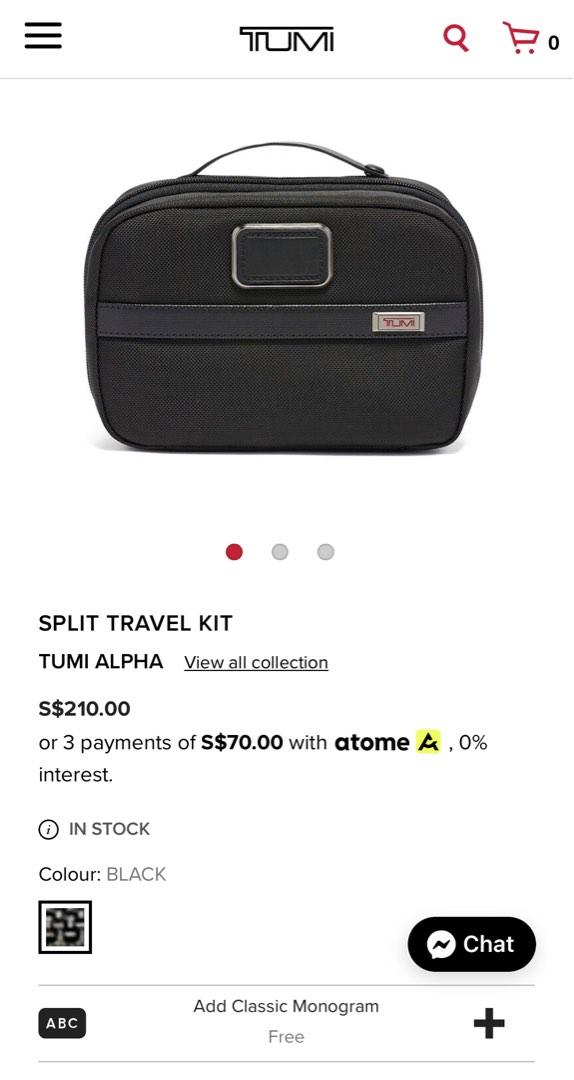 Tumi Alpha Split Travel Kit / Black, Luxury, Accessories on Carousell