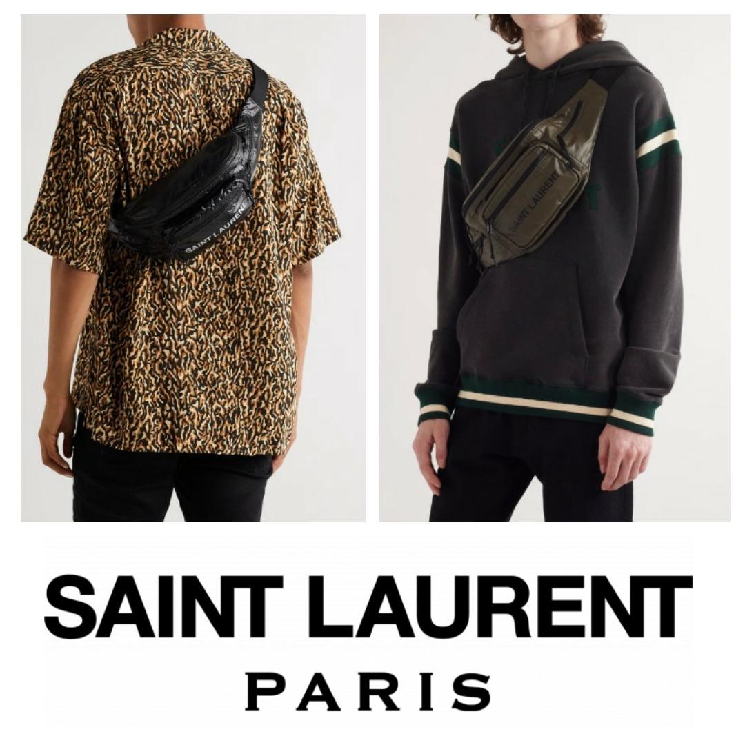 Yves Saint Laurent, Bags, Ysl Cassandre Belt Bag Silver Canvas