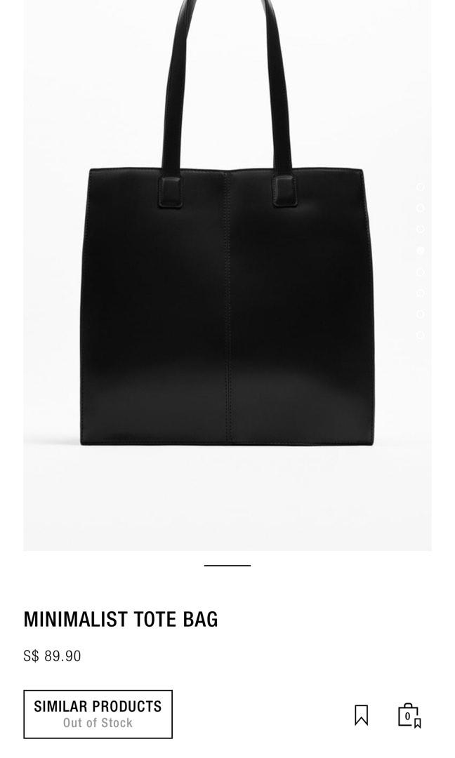 Zara minimalist shop tote bag