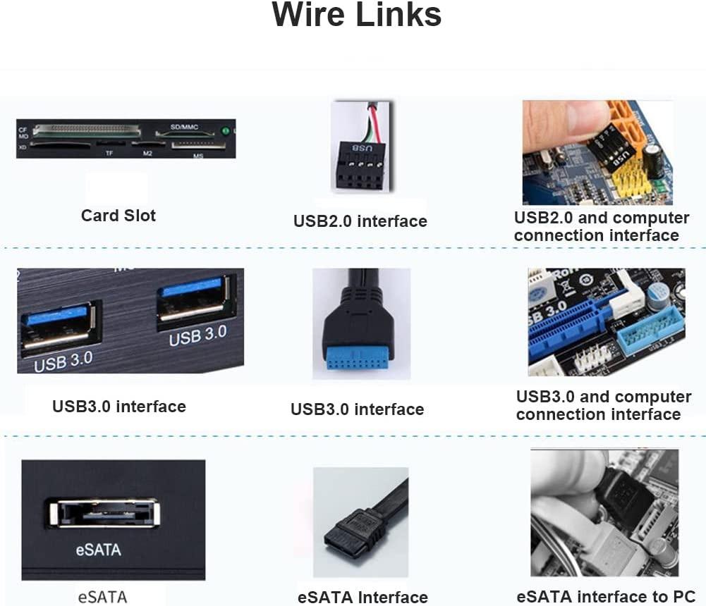 5.25in PC Front Panel Internal Card Reader, Multifunction Internal Card ...