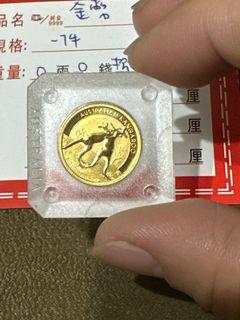 *全新品*純金999.9保值商品2010年澳洲袋鼠1/10盎司金幣～重0.83錢