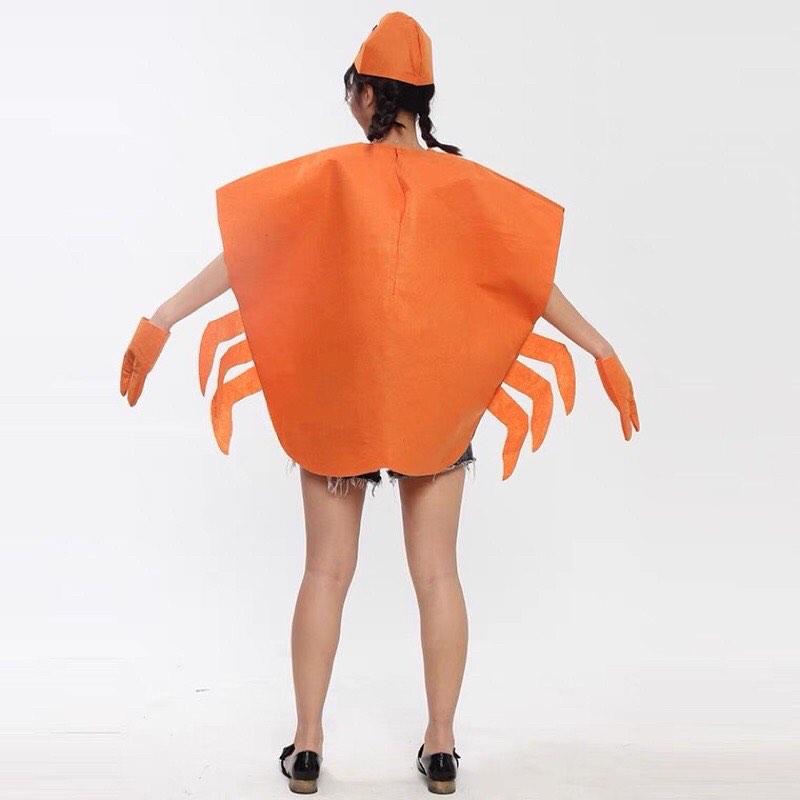 Adults Crab Costume Halloween Underwater Marine Sea Theme Party