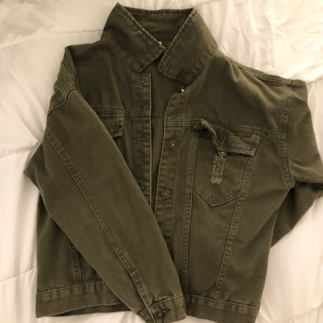 Army green jacket, Women's Fashion, Coats, Jackets and Outerwear on