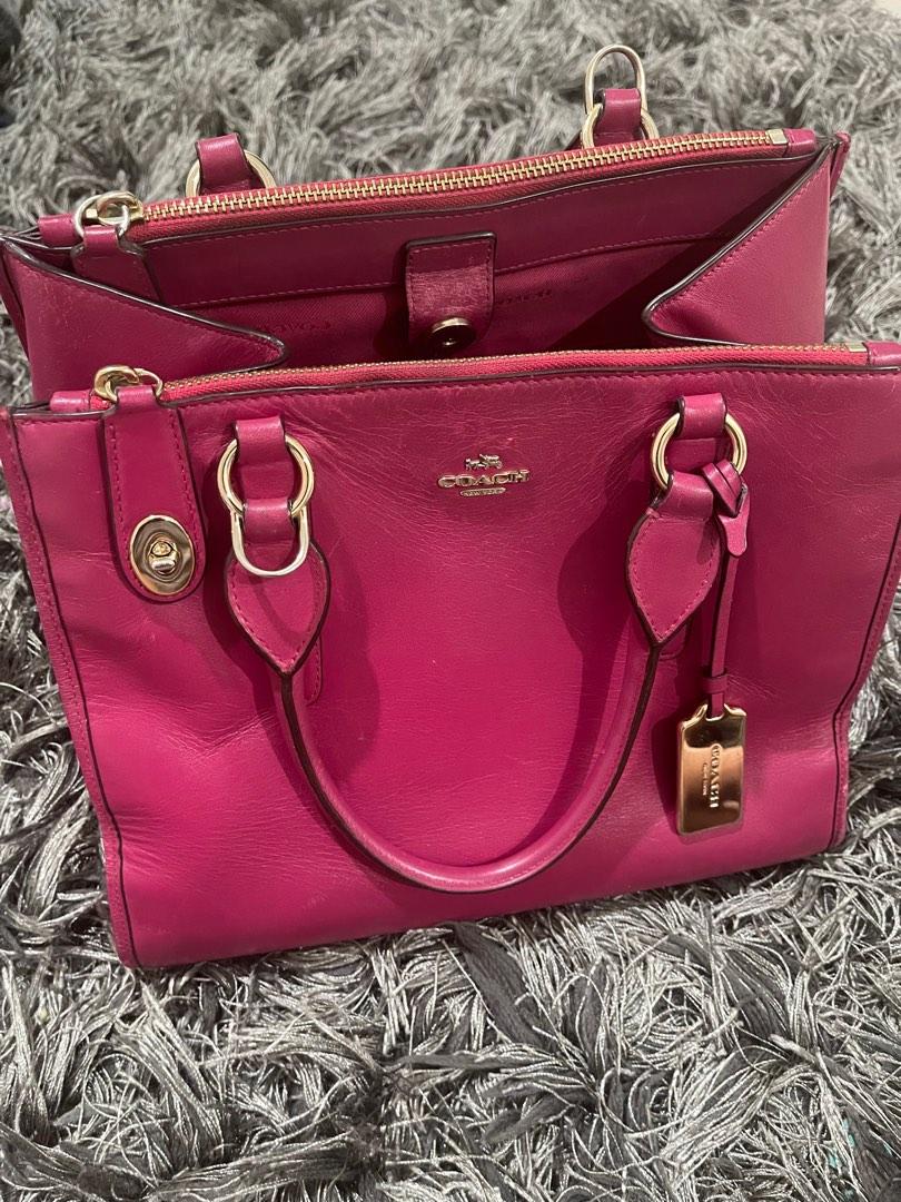 Coach fuchsia bag sales