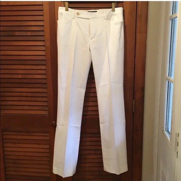 Authentic Ralph Lauren Trouser Pants Adelle White, Women's Fashion,  Bottoms, Other Bottoms on Carousell