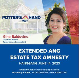 Avail Estate Tax Amnesty until June 2023 na lang!