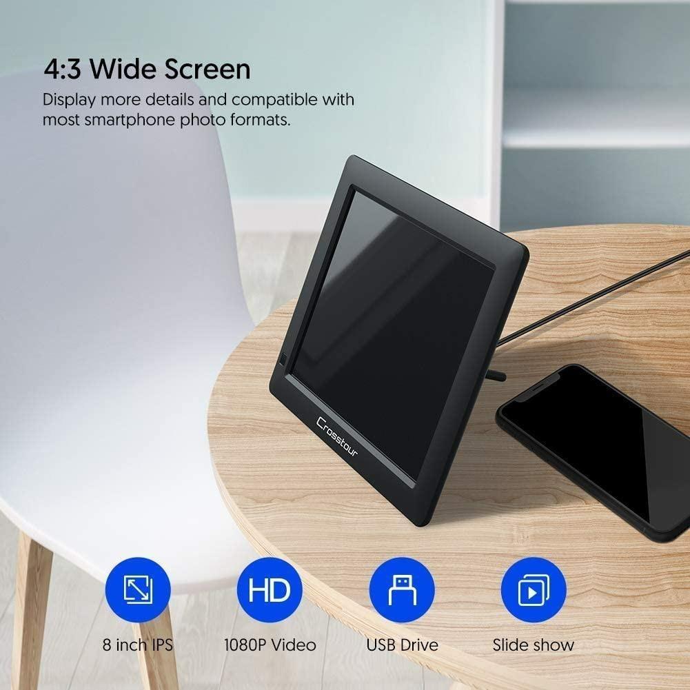 [B2307] Crosstour Digital Photo Frame, 8 Inch Wide Screen Electronic
