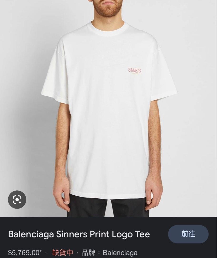 Balenciaga sinners t shirt white hot sale