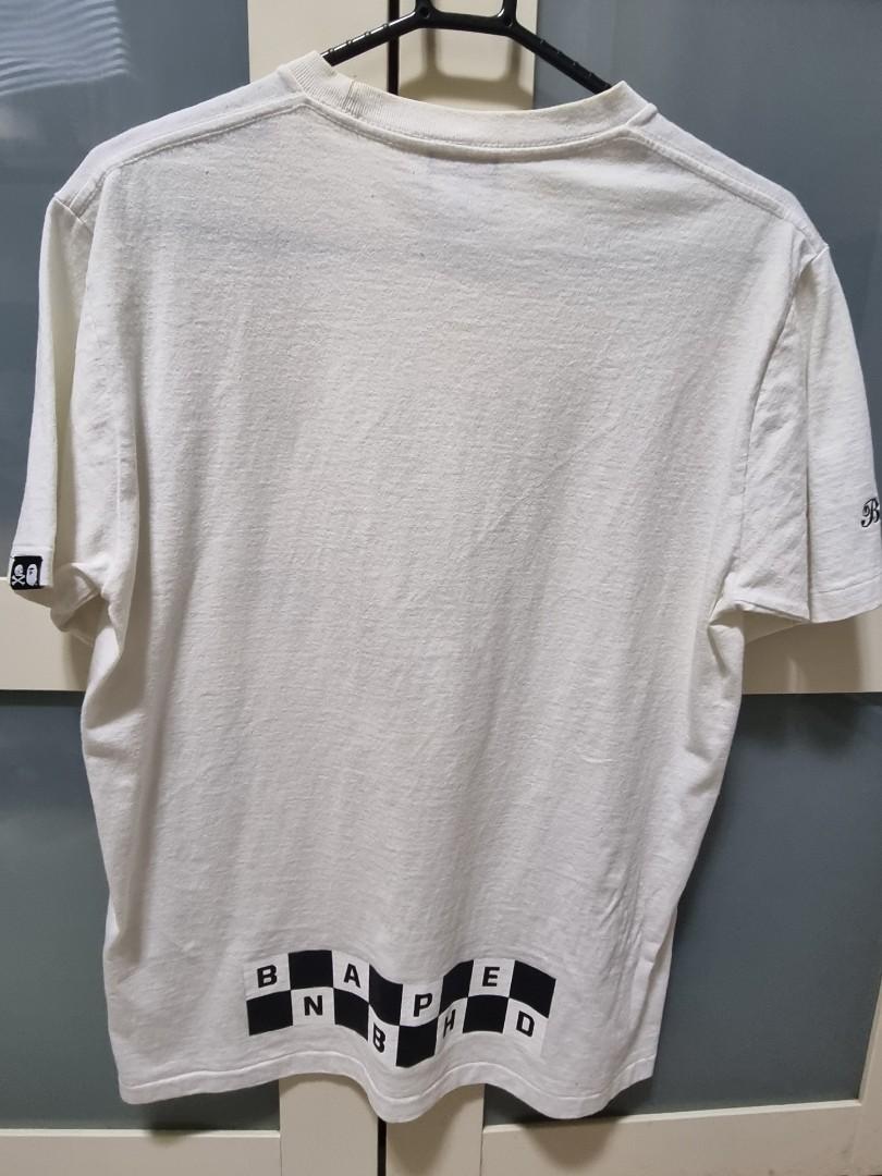 Bape x neighborhood tee (Category: Tshirts & Polo Shirts) located in Singapore. Submitted by fusionmod (Listing ID 1189911567, Image 2). Description: what you see is what you get. bought it from reseller at 250 now cannot wear so selling off at 150. 100% authentic and rare piece. M size.