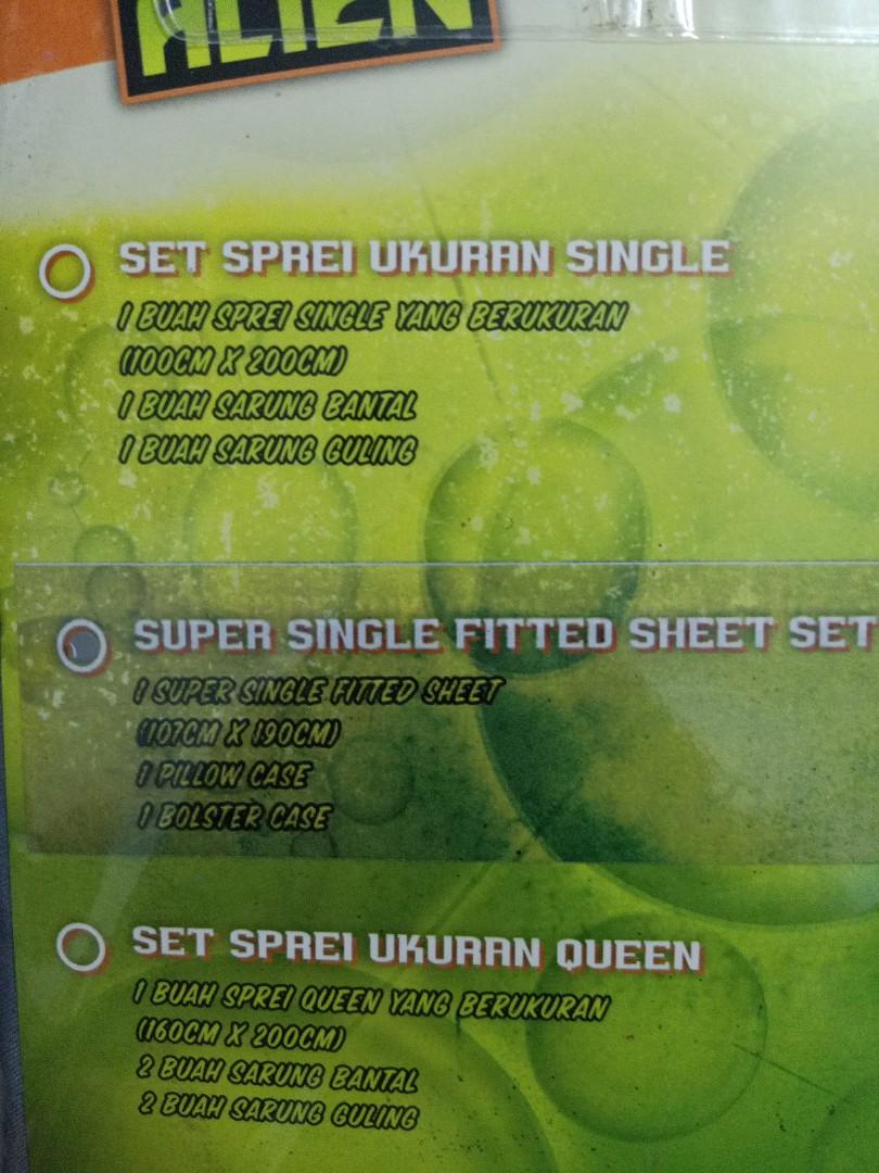Ben 10 Super Single sheet X 2, Furniture & Home Living, Bedding