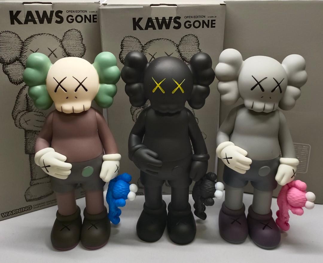 Collection Kaws Medicom Companion – Lot De 3 Figurines Vinyle (Gris, Marron, Noir)