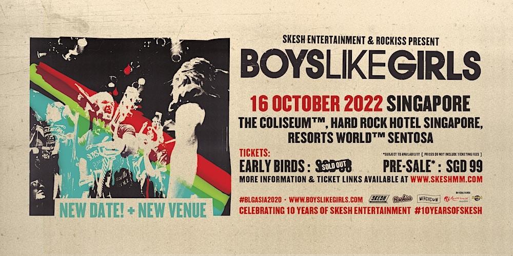 Boys Like Girls Singapore VIP Rockiss Pass, Tickets & Vouchers, Event