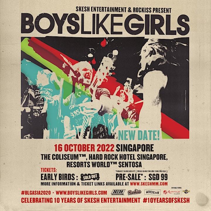 Boys Like Girls Singapore VIP Rockiss Pass, Tickets & Vouchers, Event