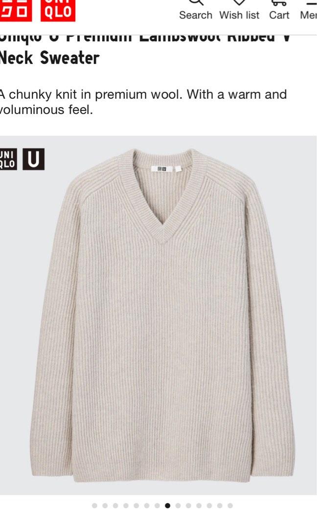 Uniqlo U Cream Knit Sweater Size M EUC Uniqlo  Depop