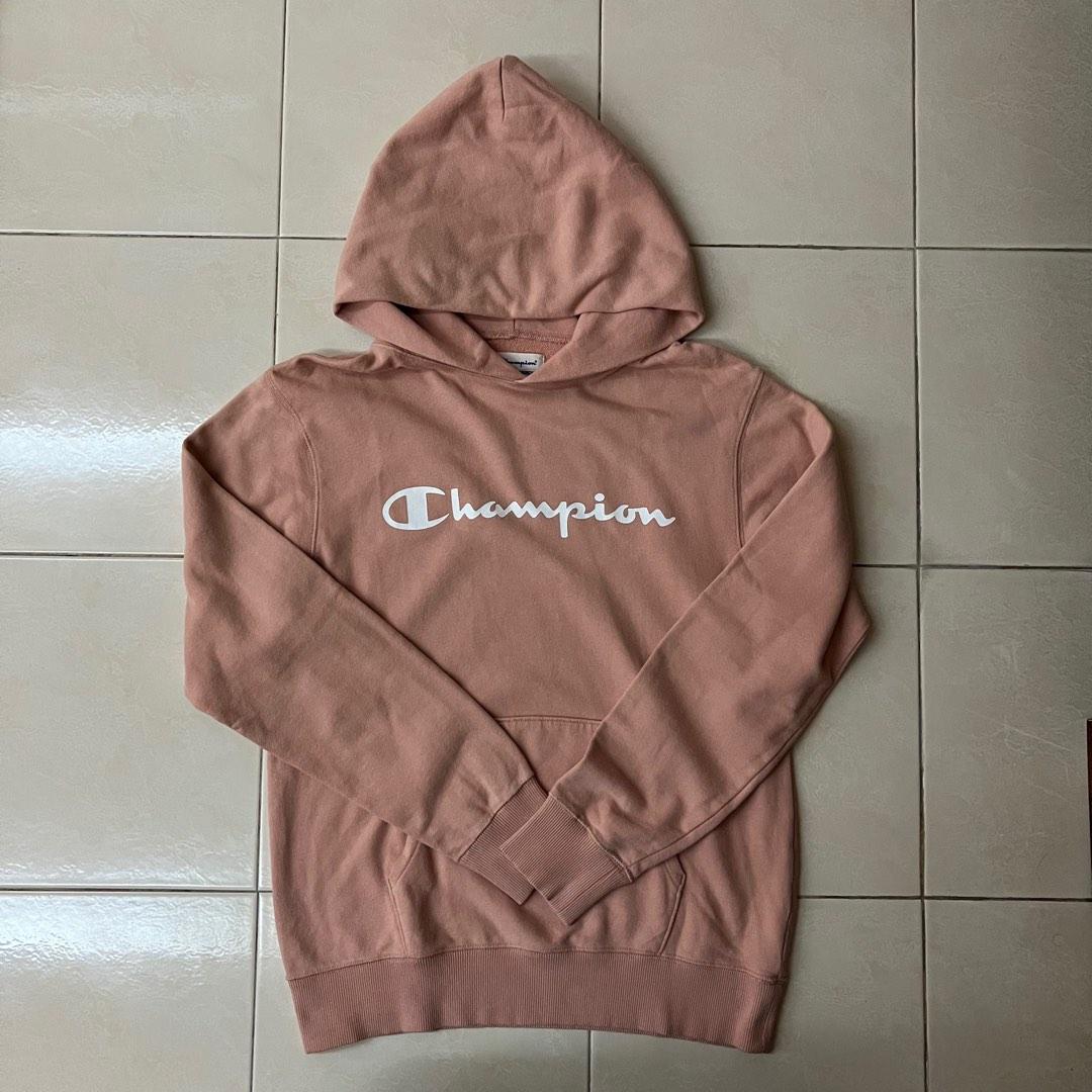 Pink champion top hoodie mens
