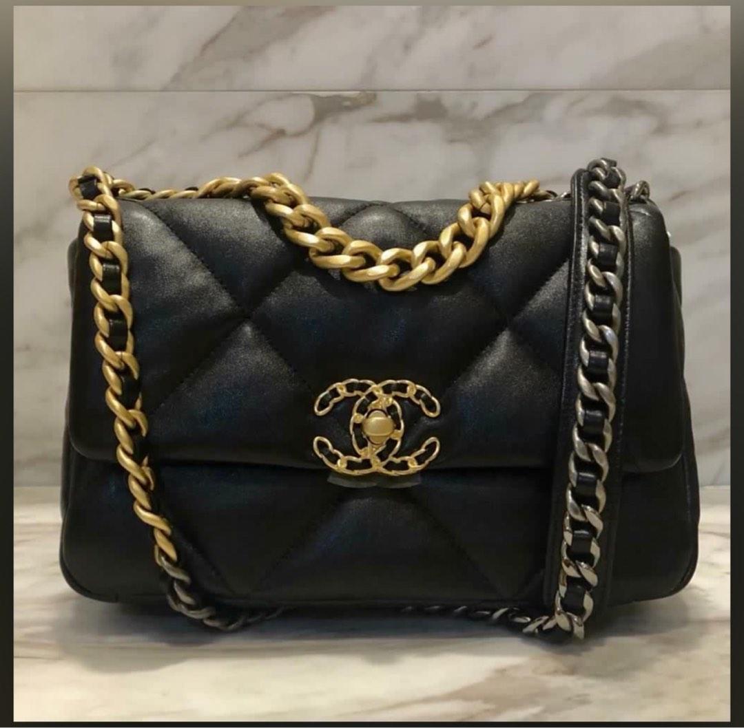 Chanel 19 Pouch with Handle, Luxury, Bags & Wallets on Carousell