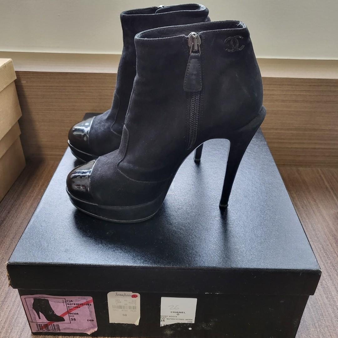 Chanel Ankle Boots, Sz 35