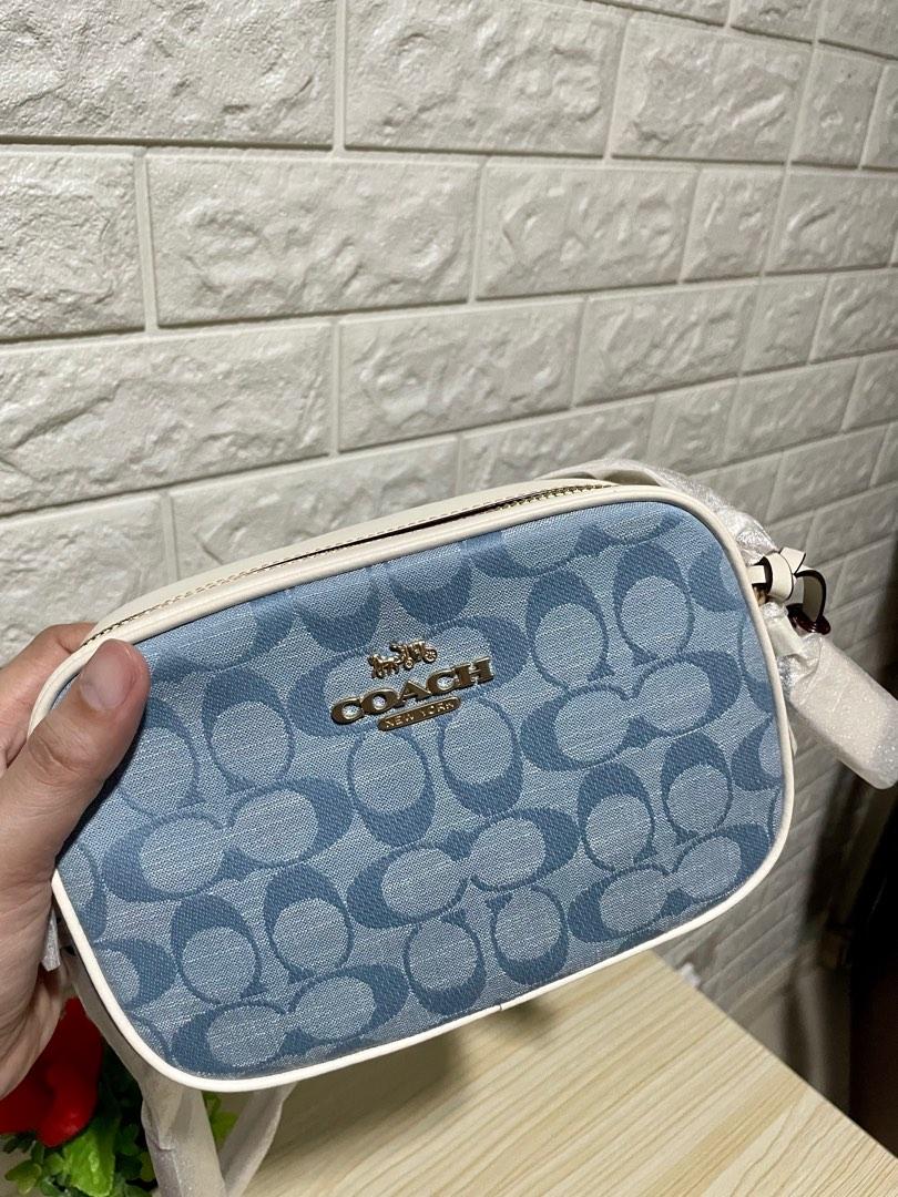 COACH Mini Jamie Camera Bag In Signature Chambray Denim, Luxury, Bags