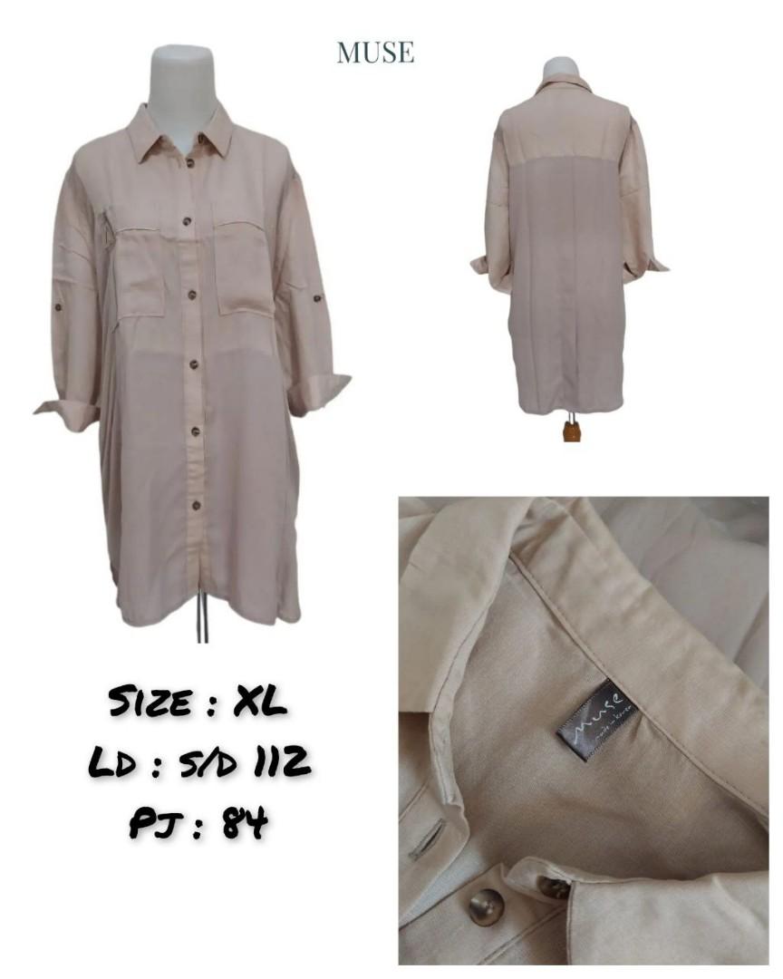 Coksu Kemeja Dress, Women's Fashion, Women's Clothes, Dresses & Skirts