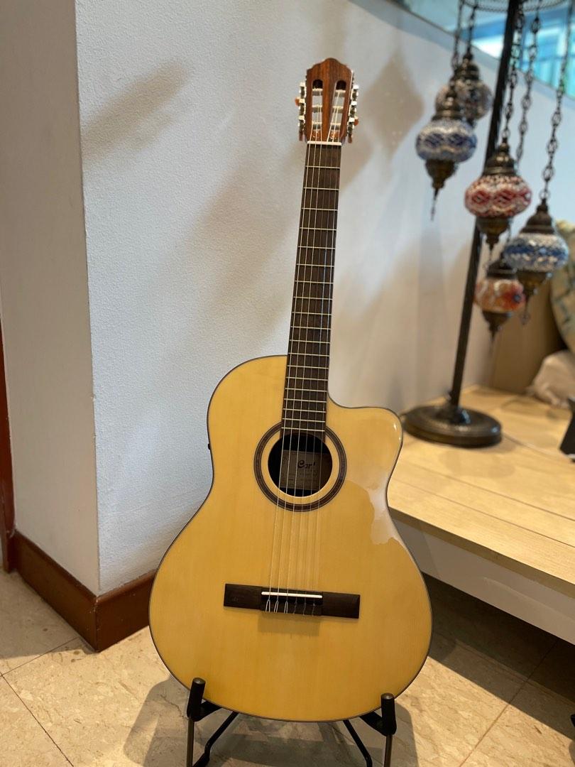 Cort AC160CF-NAT Classical Guitar w/Bag and stand, Natural Gloss ...