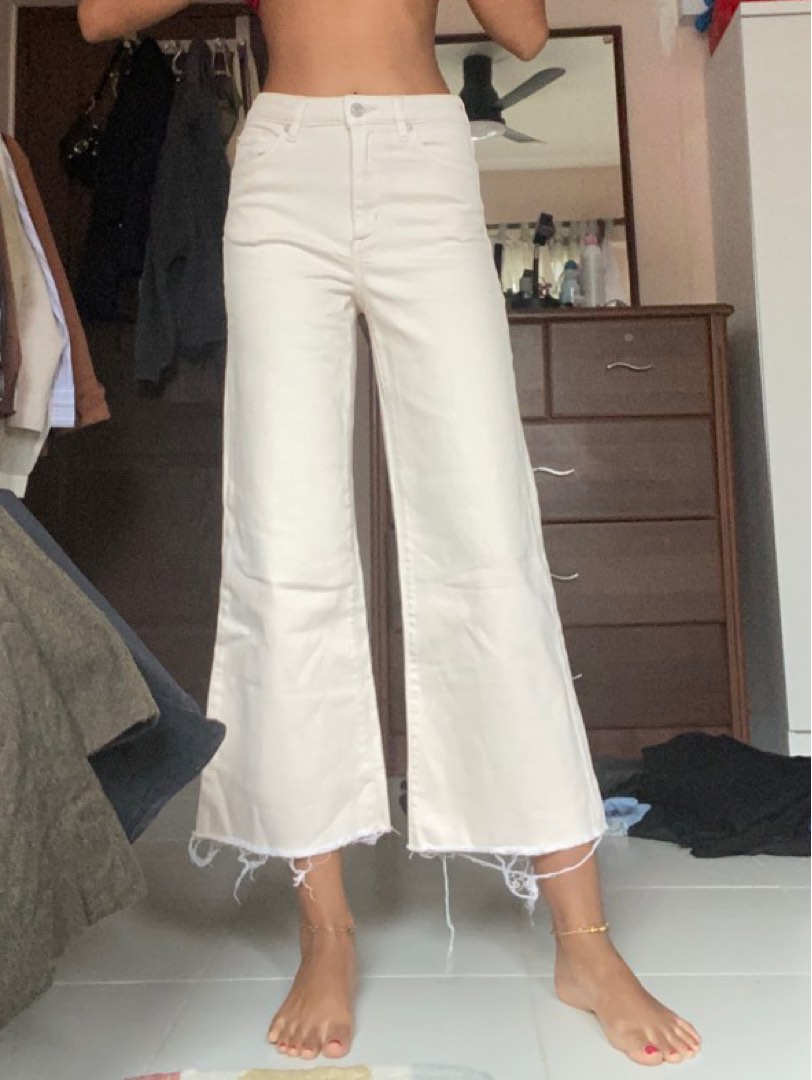 Cream flare jeans, Women's Fashion, Bottoms, Jeans & Leggings on Carousell