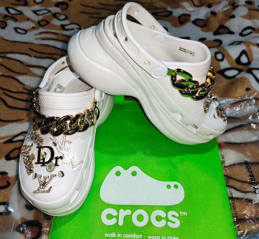 crocs with jibbitz, Men's Fashion, Footwear, Slippers & Slides on Carousell