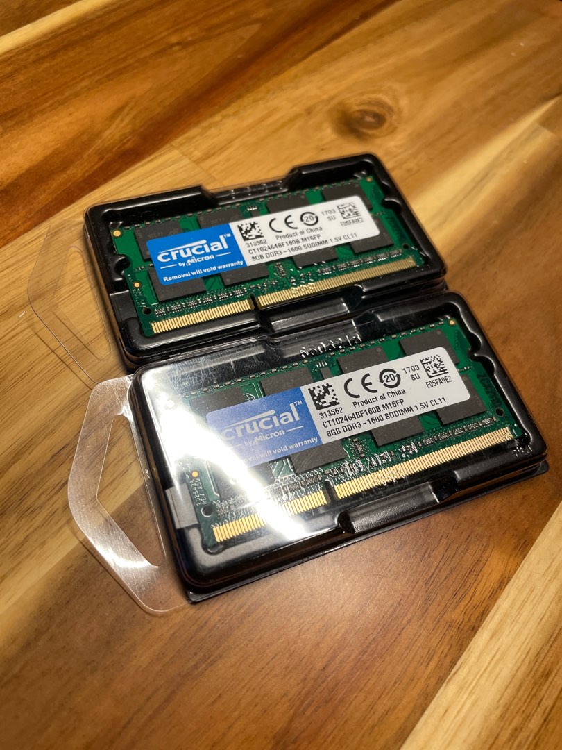 Crucial 8GB DDR3-1600 SODIMM 1.5V CL11 Memory, Computers & Tech, Parts ...
