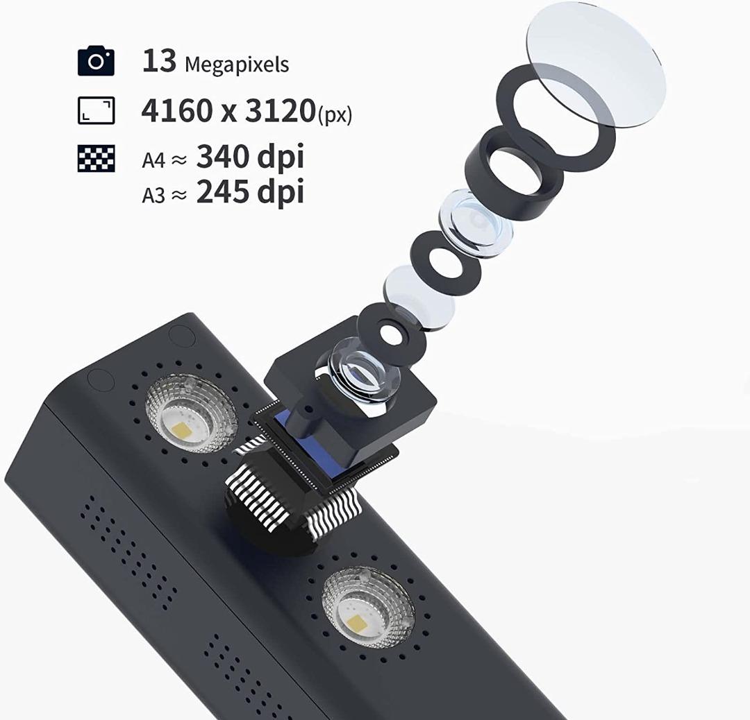 CZUR Shine Ultra Smart Document Scanner, USB Book Scanner with OCR Auto
