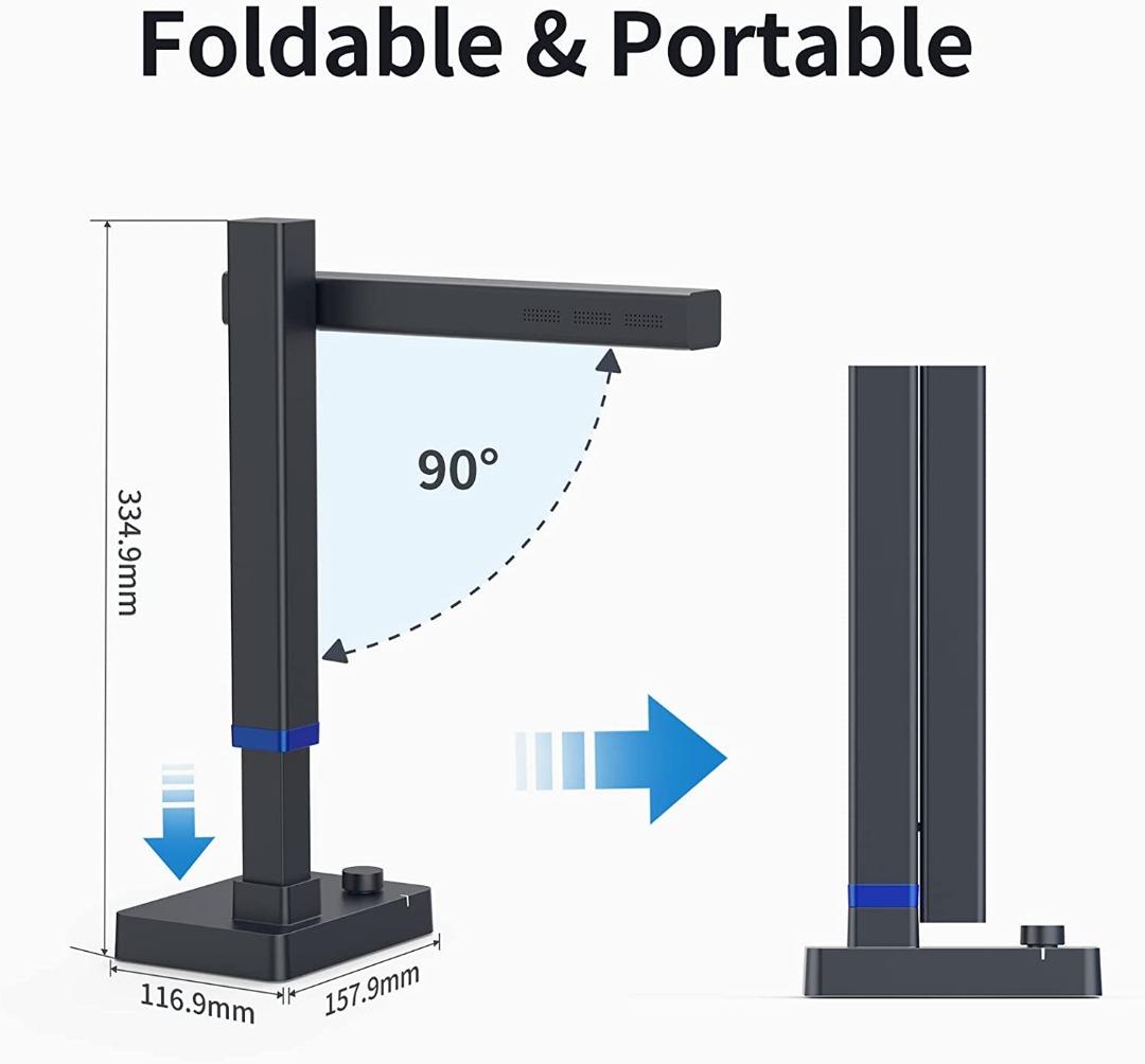 CZUR Shine Ultra Smart Document Scanner, USB Book Scanner with OCR Auto