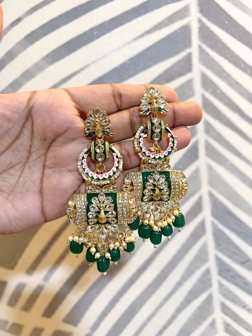 Dark outlet green earrings