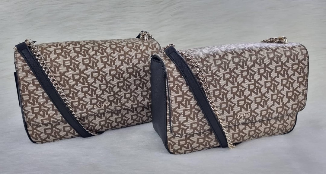 DKNY Sina Medium Flap Bag Black Shoulder NEW Handbag