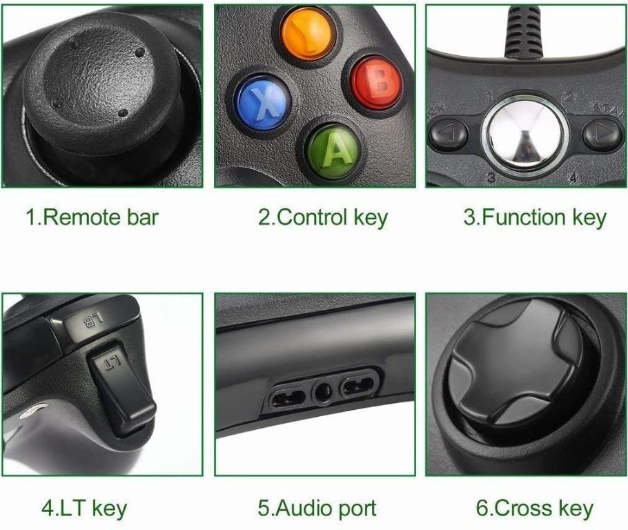 EtparkK Xbox 360 Controller, PC Controller USB Wired Gamepad Wired