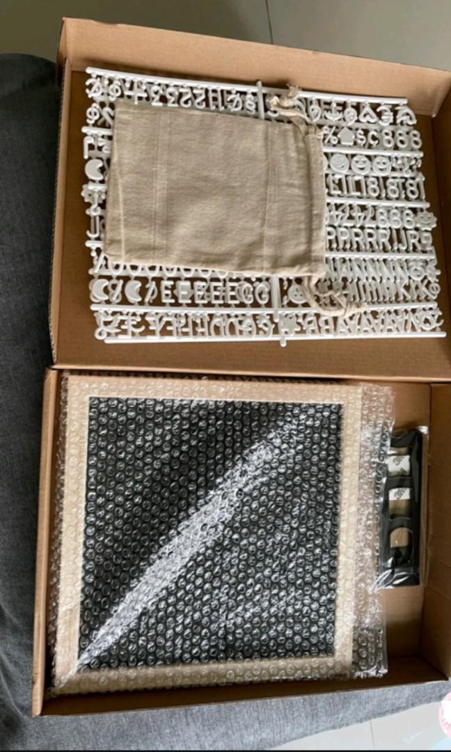 Felt message board. Letter stand wedding event, Furniture & Home Living