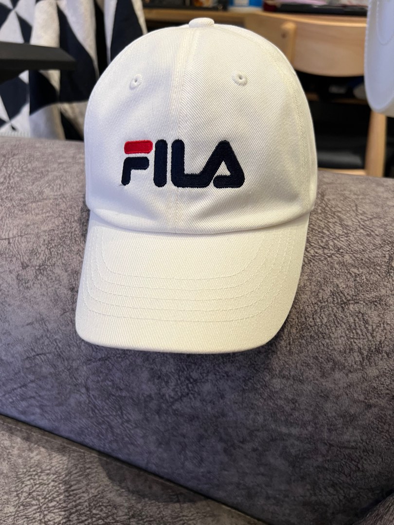 Fila white shop cap