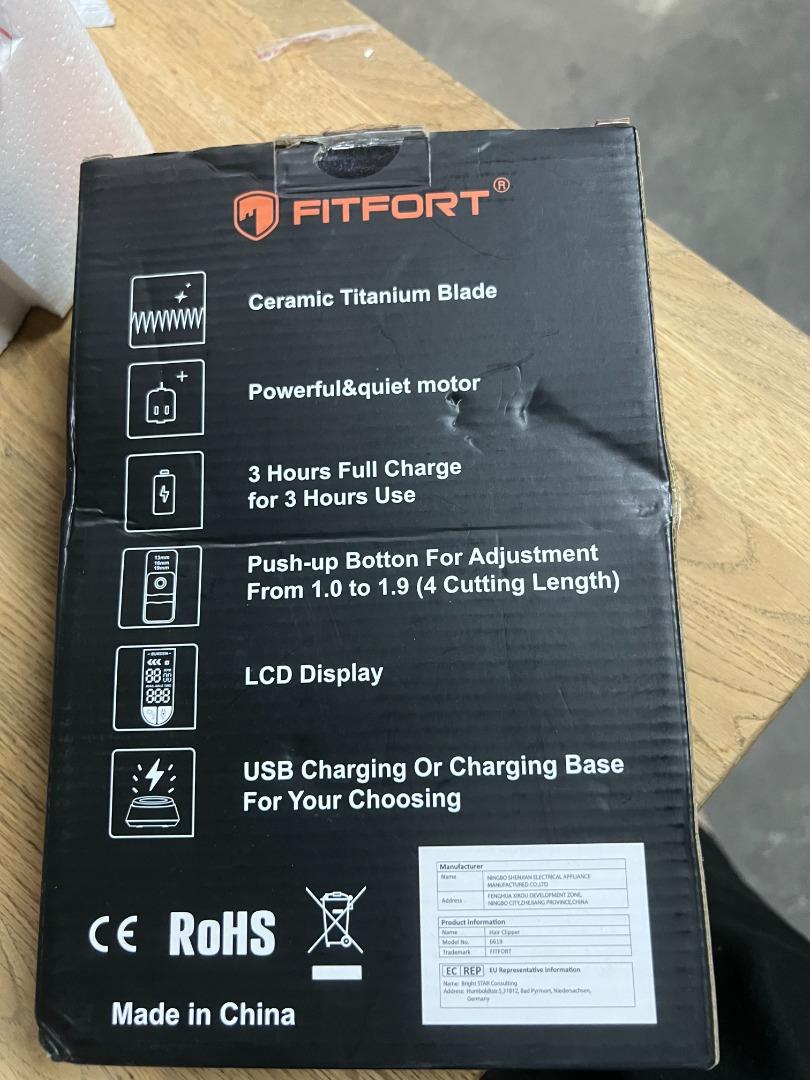 Fitfort Model 6619 Professional Digital Rechargeabble Hair Clipper